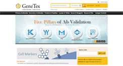 Desktop Screenshot of genetex.com