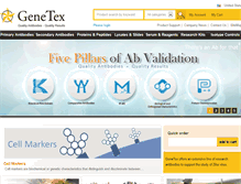 Tablet Screenshot of genetex.com